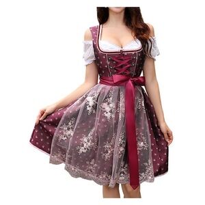 German Dirndl Dress 3 Piece Bavarian Oktoberfest Costume Women’s Size 3XL NWT